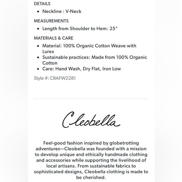 Cleobella Cream ARI Metallic Sparkle Stripe Ruffled Long Sleeve Peasant Blouse - Picture 5 of 16